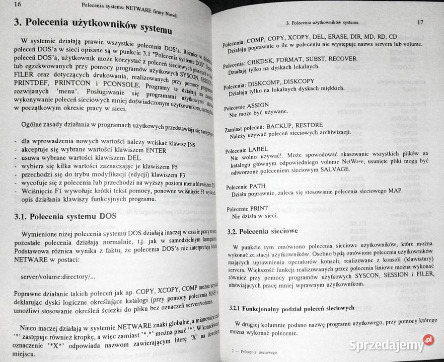 NetWare firmy NOVELL wersja 215 Leonid Bułhak Rok wydania 1991 Kultura i Rozrywka sprzedam