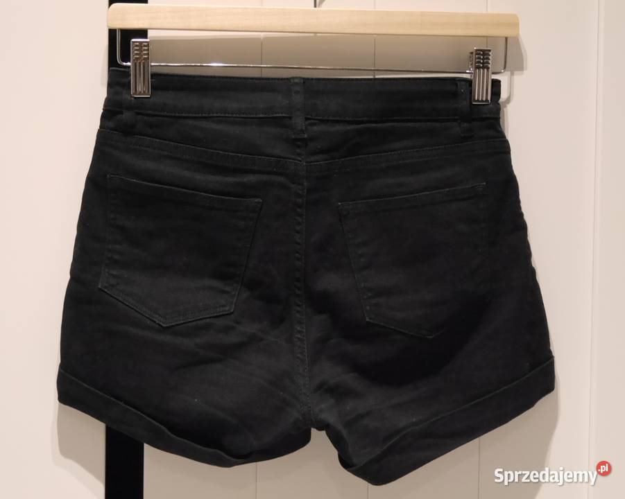HM świetne spodnie wysoki stan 34 XS czarny Spodnie Wrocław