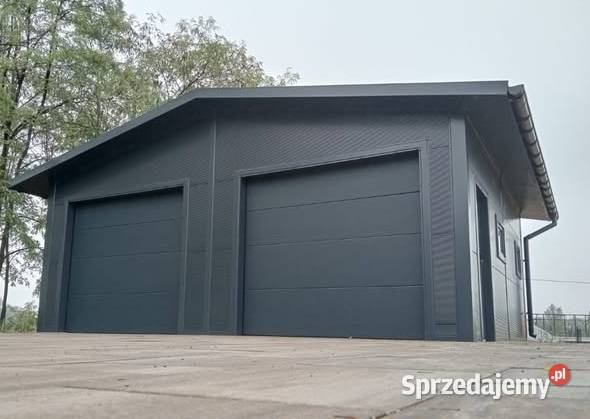 Garaż ocieplany z płyty warstwowej blaszak wiata 42m2