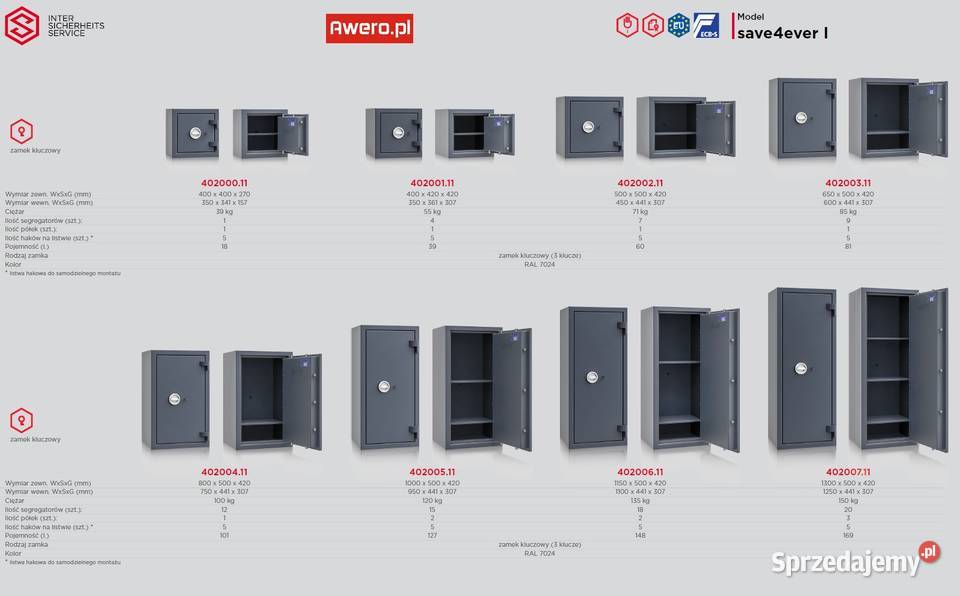 Sejfy ISS Save4ever 40200100 promocja łódzkie Łódź