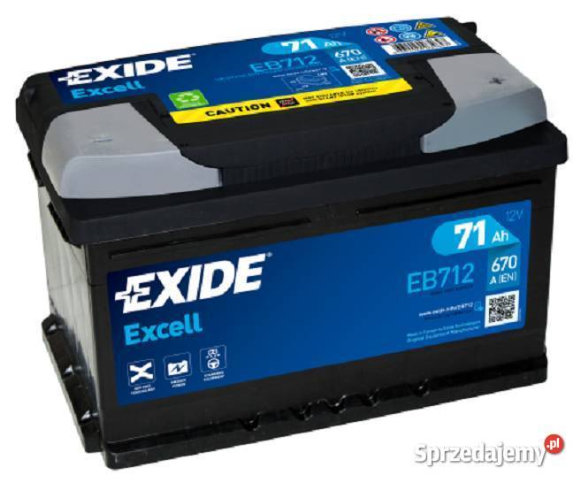 Akumulator Exide Excell 71Ah 670A PRAWY PLUS Rzeszów