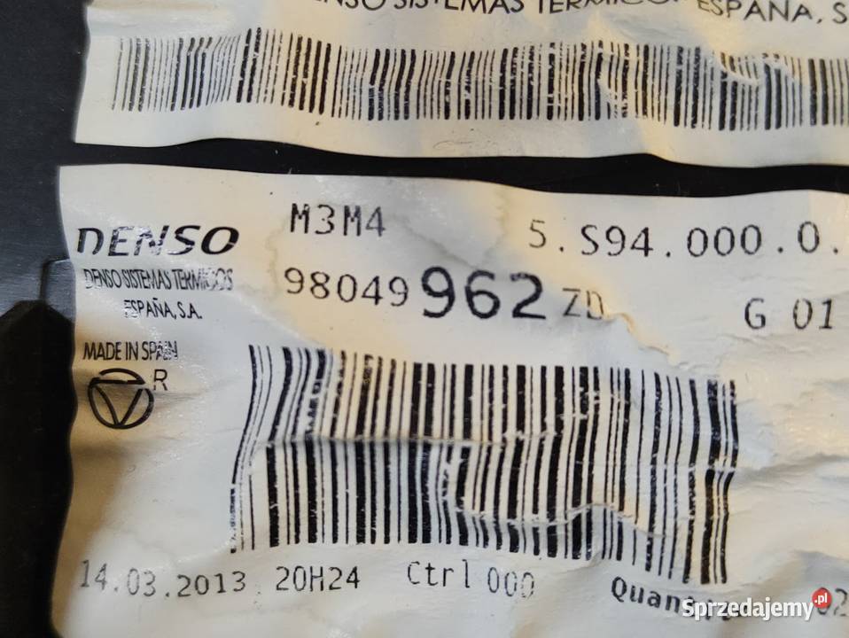 Nagrzewnica Dmuchawa Citroen C Elysee 98049962ZD Pleszew