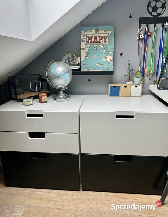Komplet mebli dziecka Stuva Ikea czarno biale Krubin
