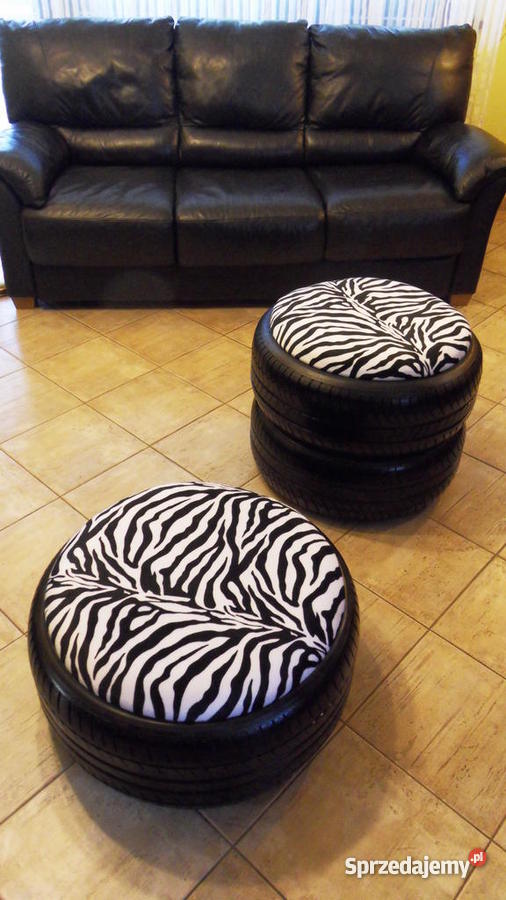 Pufa ZEBRA podnóżek Oborniki