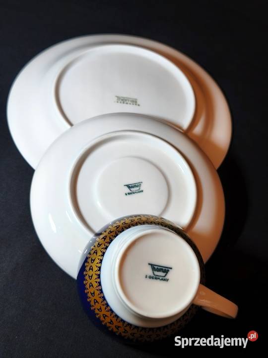 Zestaw kawowy trio Thomas Rotunda Porcelana i szkło lubelskie Chełm
