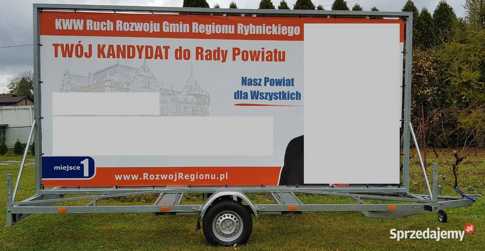 Mobilna reklama Przyczepa reklamowa Baner