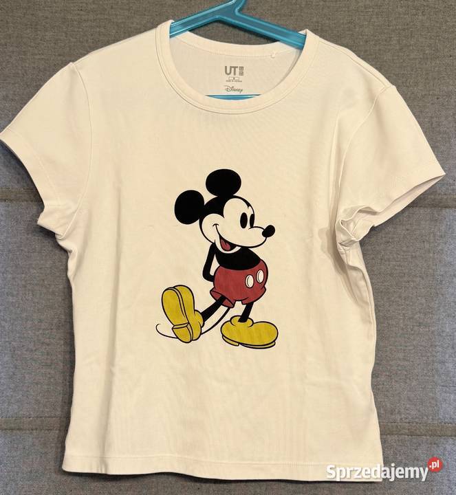 Biała bawełniana damska koszulka Disney UNIQLO Inny wzór sprzedam