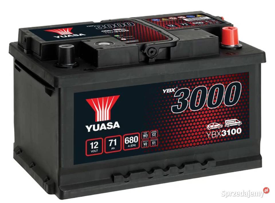 Akumulator Yuasa Standard 12V 71Ah 680A Prawy osobowe dolnośląskie Wałbrzych