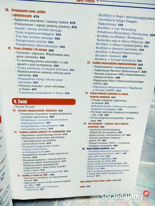 Wiedza o społeczeństwie antykwariat szkolny Warszawa