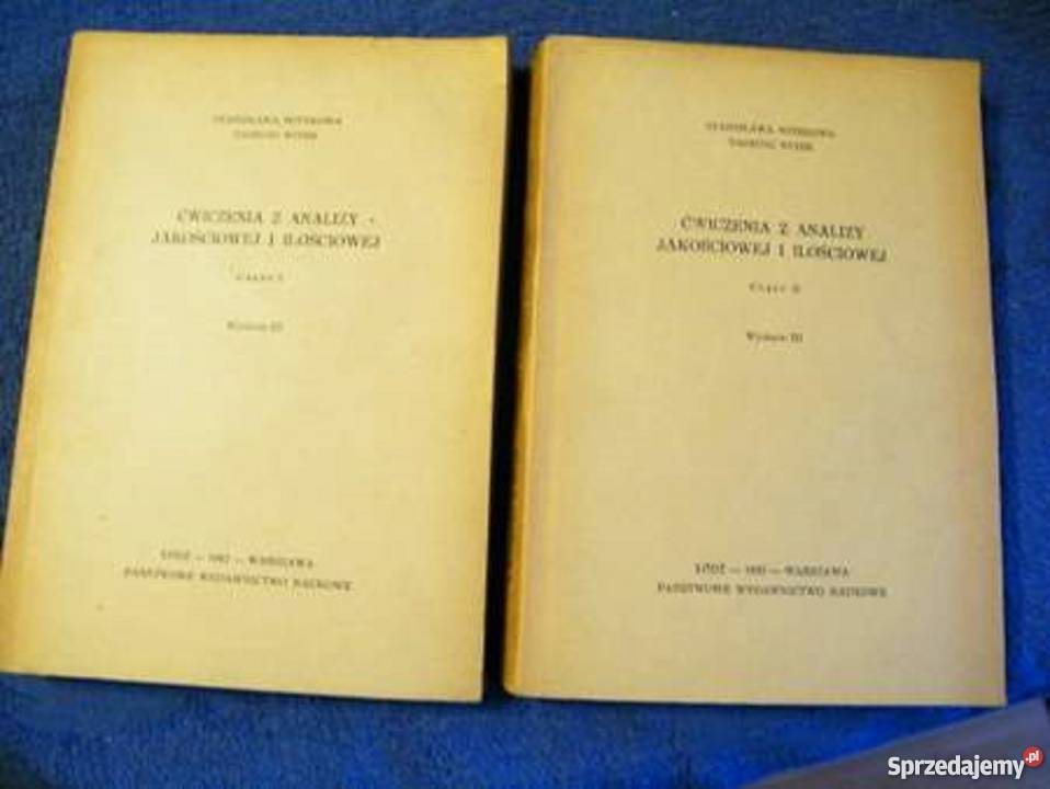 Ćwiczenia z analizy jakościowej i ilościowej 2 technika, nauki techniczne Warszawa sprzedam