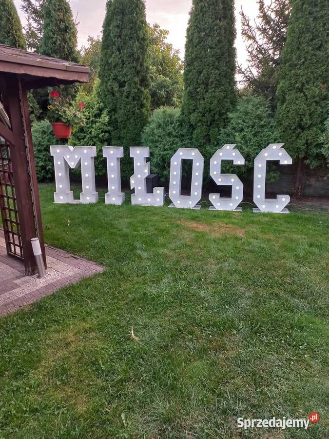 Fotobudka cyfry led 18 40 50 napis LOVE Miłość Częstochowa