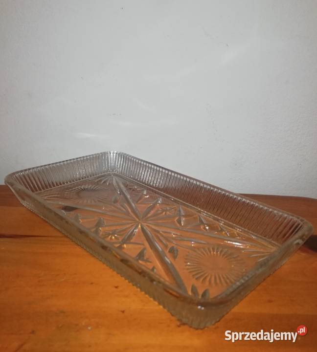 Patera szklana PRL Warszawa