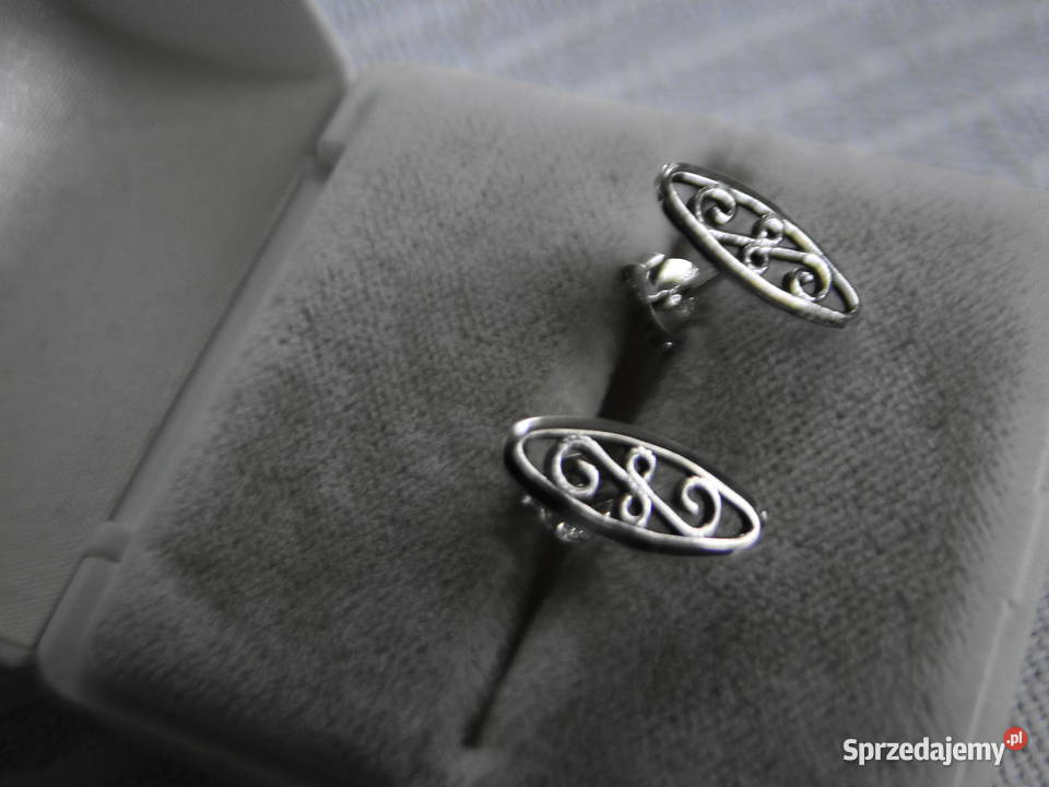 Śliczne ażurowe kolczyki srebro 925 mazowieckie Warszawa