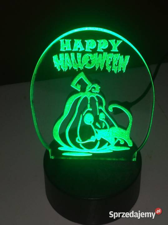 halloween lampka led 3d iluzja prezent wielokolorowy Czechowice-Dziedzice sprzedam