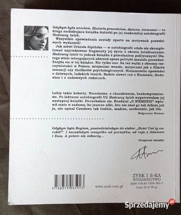 Książka Urszuli Sipińskiej Gdybym była aniołem mazowieckie