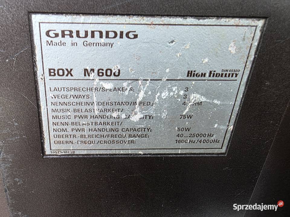 kolumny grundig box m600 50w 4ohm