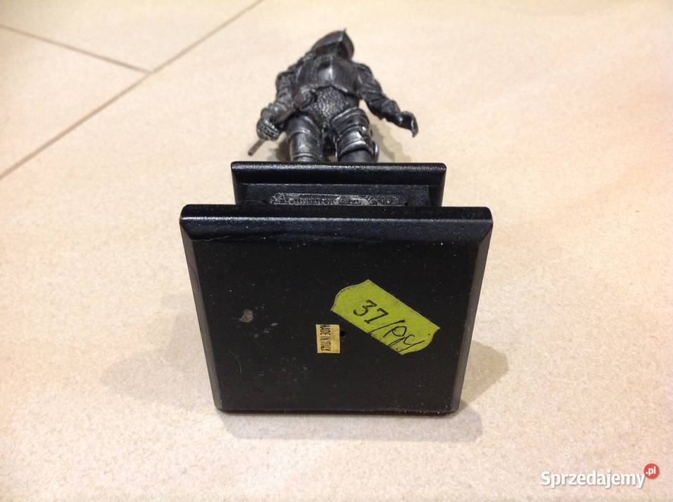 Cynowa Figurka Rycerz Sygnowana Nowa Sól