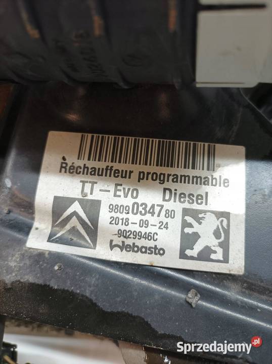 OGRZEWANIE POSTOJOWE 9809034780 Toyota ProAce II sprzedam