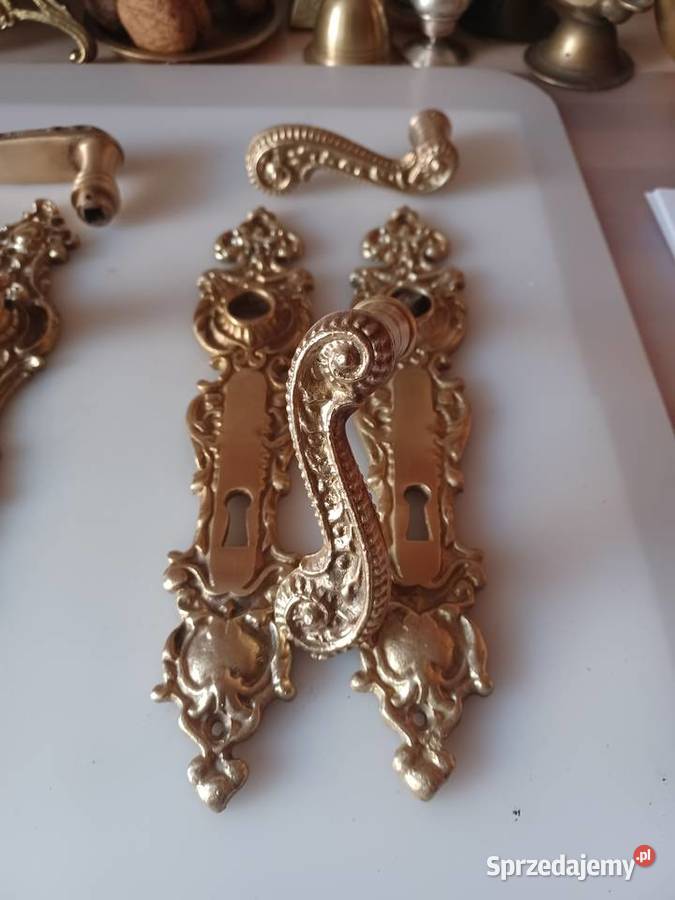 Klamki i szyldy mosiężne sprzedam