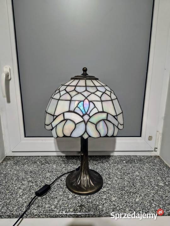 Tiffany lampa witrażowa stołowa nocna Zaręba