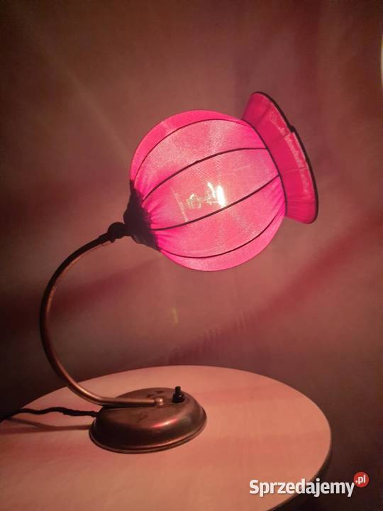 lampka nocna na biurko art deco prl Łódź