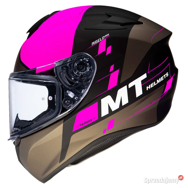 KASK TARGO RIGEL A8 MATT FLUOR KOLOR RÓŻOWY FLUO sprzedam