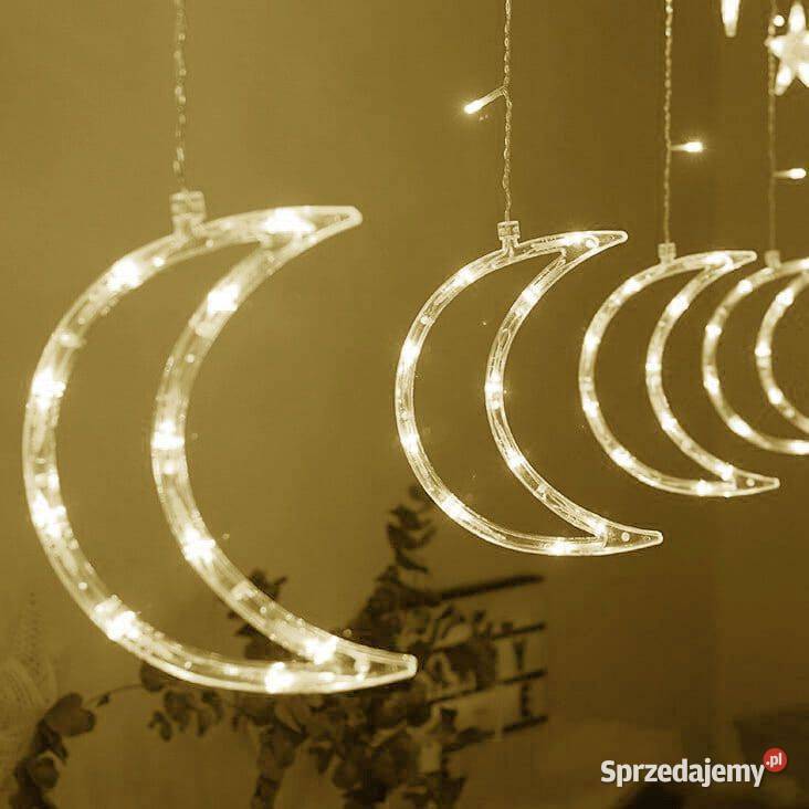 Lampki księżyce gwiazdki świąteczne światełka Bielsk Podlaski