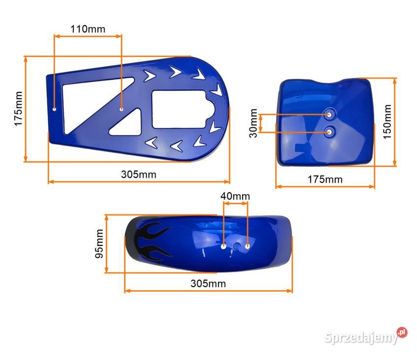 PLASTIKI OWIEWKI KPL SIEDZENIE POCKET BIKE MINI