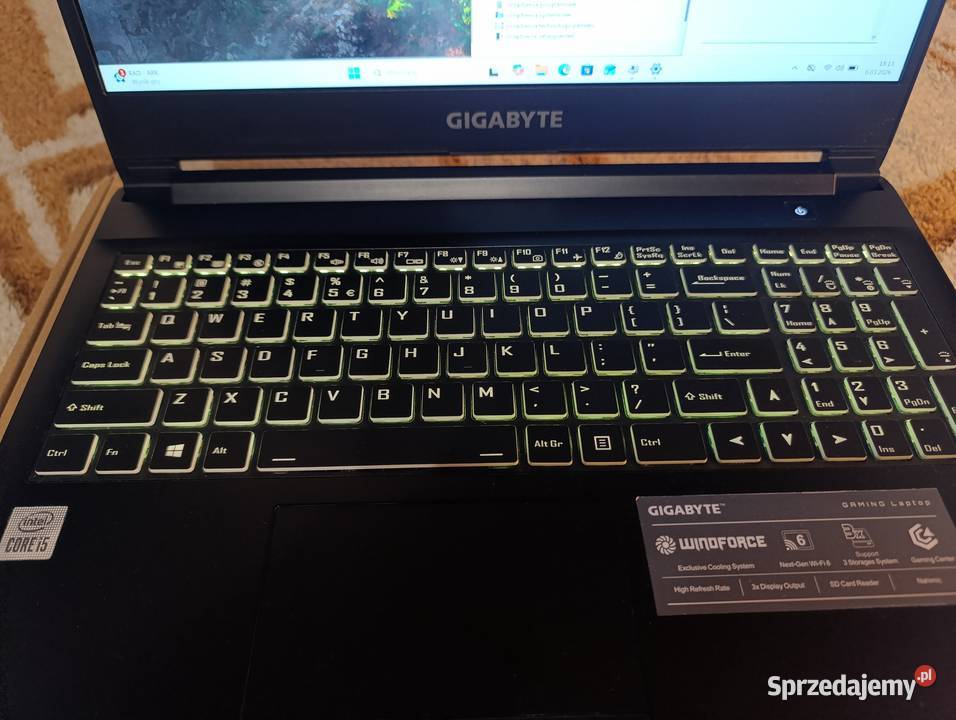 Gigabyte 144Hz i5 10500H RTX 3060 16 RAM 512SSD małopolskie Kraków
