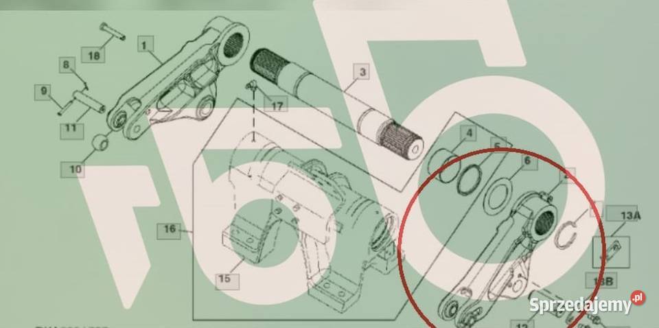 Ramię R176710 R244965 Tylny Podnośnik RE241918 wielkopolskie Wilkowo sprzedam