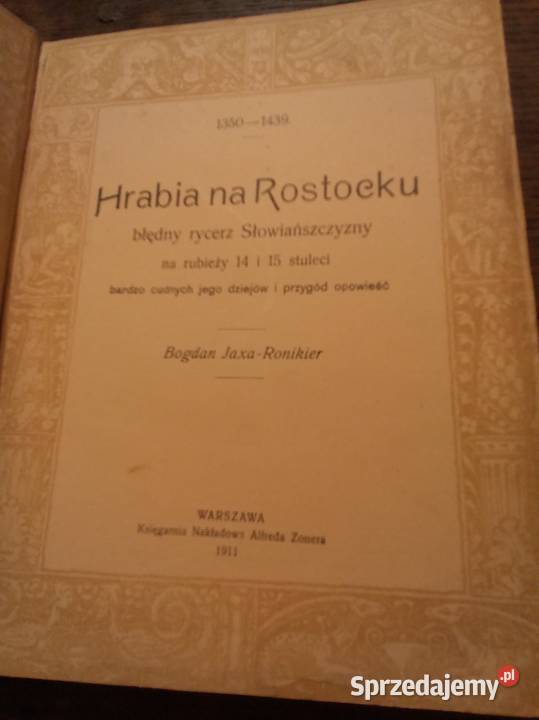 Hrabia na Rostocku 1919 twarda Warszawa