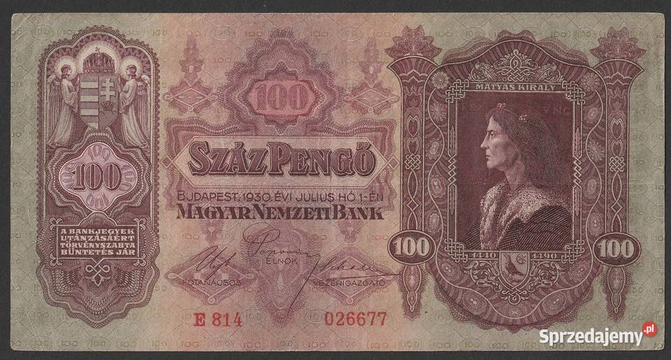 WĘGRY 100 PENGO 1930 E814 łódzkie Łódź