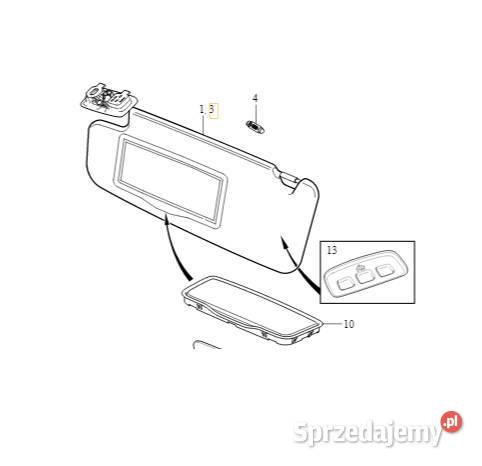 VOLVO V50 prawy slonecznik oslona podswietlana dolnośląskie sprzedam
