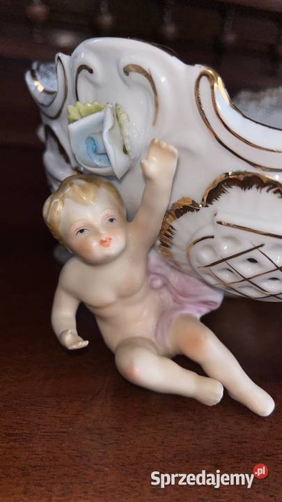 Patera z aniołami dwóch stronach Na nóżkach Syg pomorskie Gdańsk