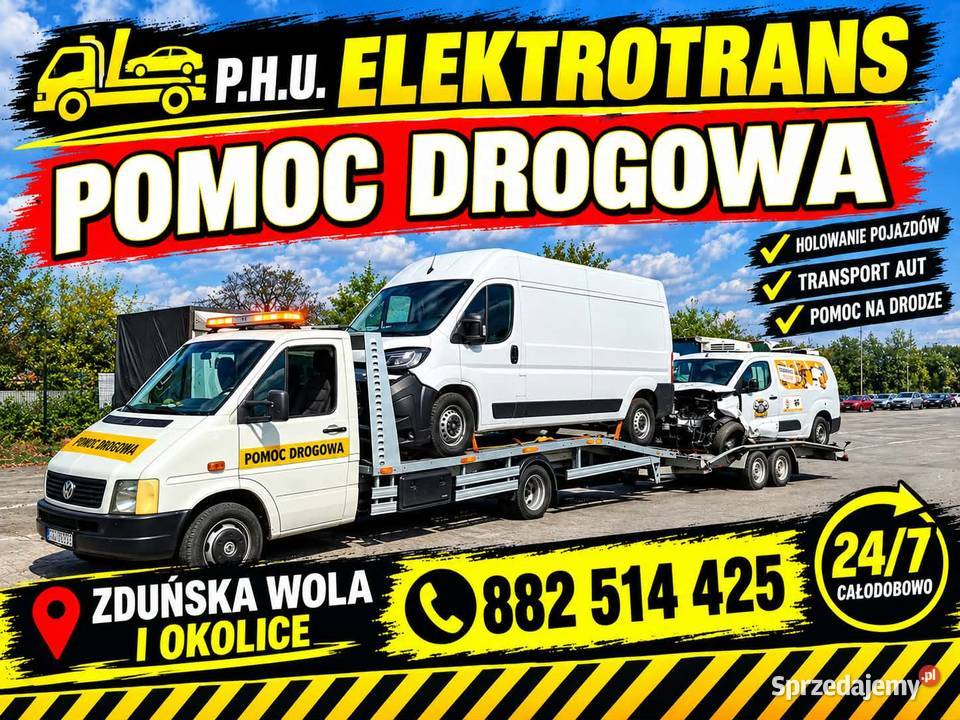 POMOC DROGOWA 247 H Usługi Transportowe Maszyn łódzkie Zduńska Wola