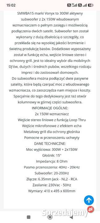 Zestaw nagłośnieniowy Sprzęt estradowy, studyjny i DJ-ski