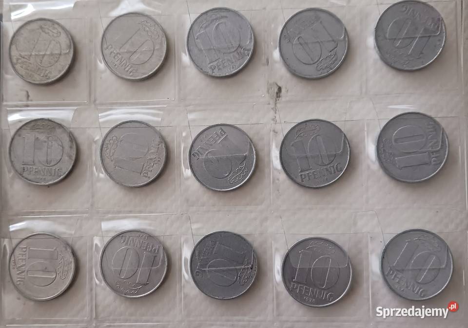 10 Fenigów NRD różne roczniki Konin sprzedam