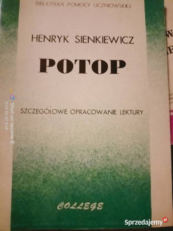 Potop unikat okazy analizy lektury szkolne literaturoznawstwo Książki naukowe i popularnonaukowe sprzedam