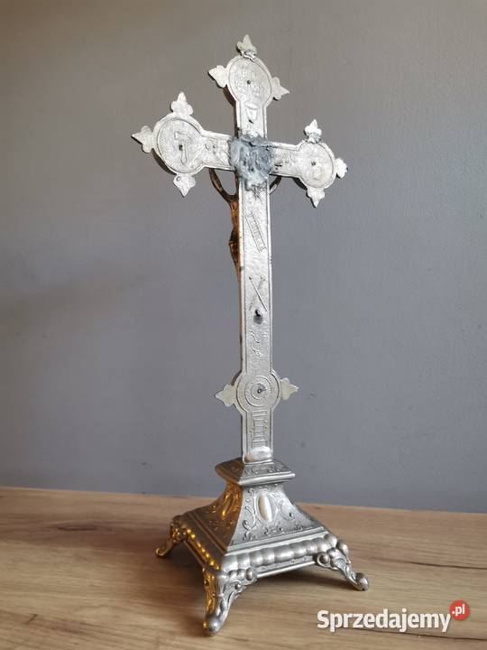 Stary przedwojenny duży Krzyż Krucyfiks Pasyjka śląskie Siemianowice Śląskie sprzedam