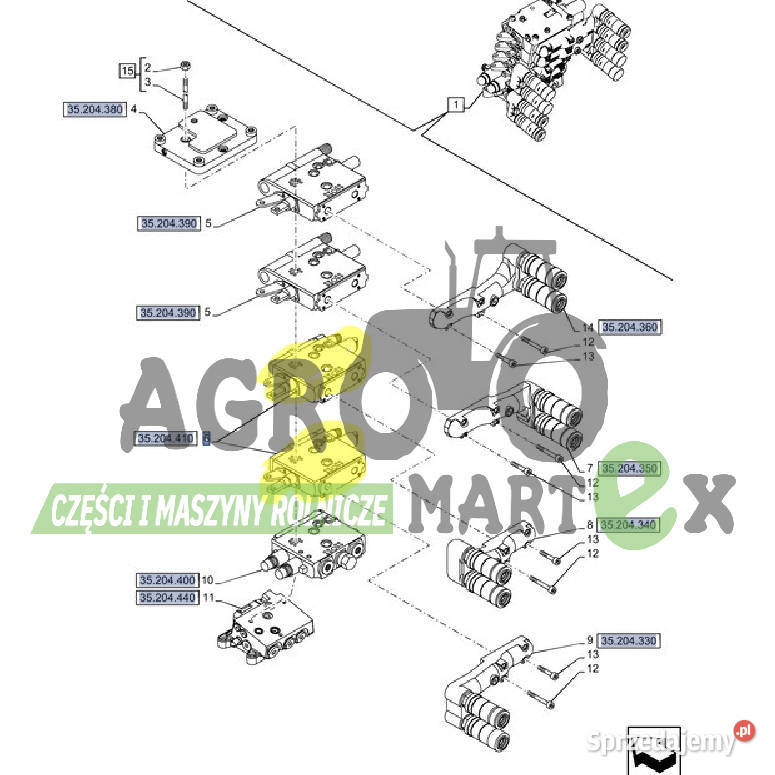 87328572 SEKCJA ZAWORU CNH dolnośląskie Wichrów