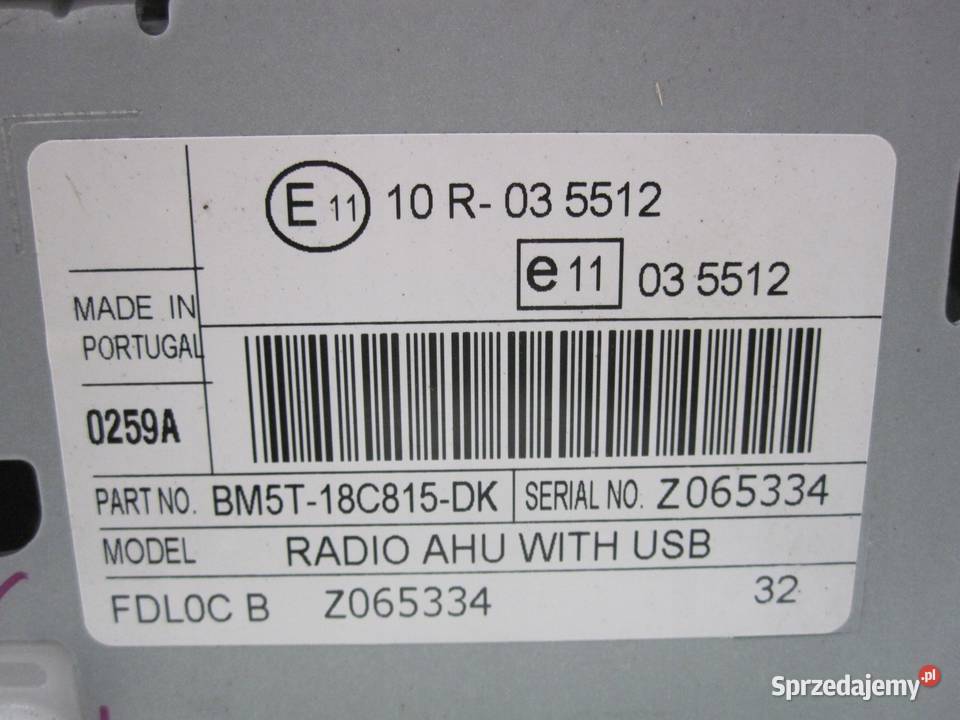 FORD FOCUS MK3 III 13r radio CD BM5T18C815DK