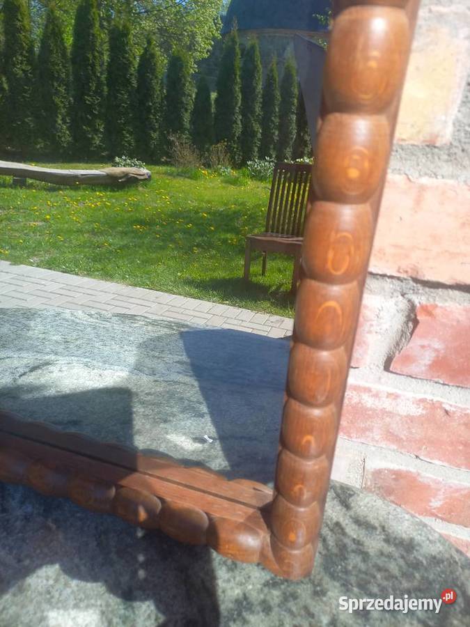 Lustro ścienne wiszące w drewnianej ramie 914 Gawroniec sprzedam