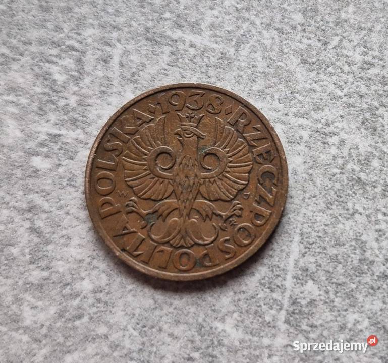 427 POLSKA II RP 2 Grosze 1938 r Numizmatyka Wola Kruszyńska