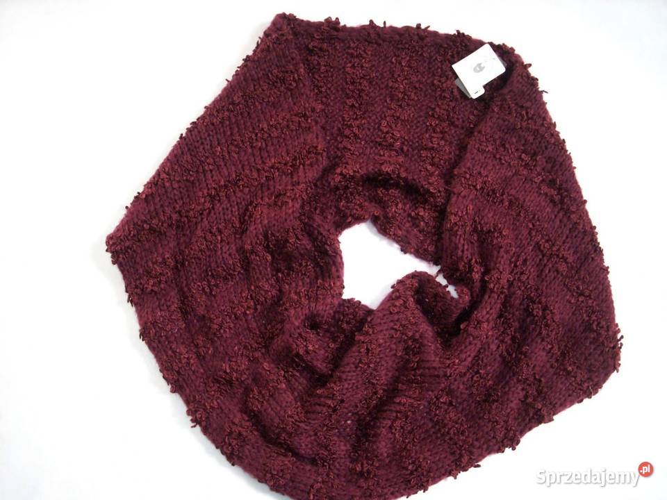 CA Bordowy Komin Gruby Bouqle Nowy Yessica Nowy Sącz