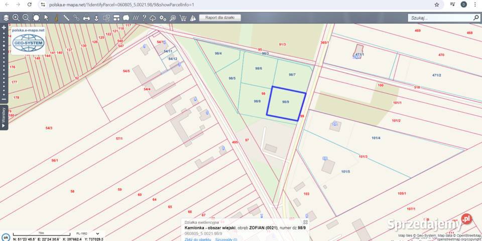 Działka budowlana w miejscowości Zofian g 90zł/m2 lubelskie