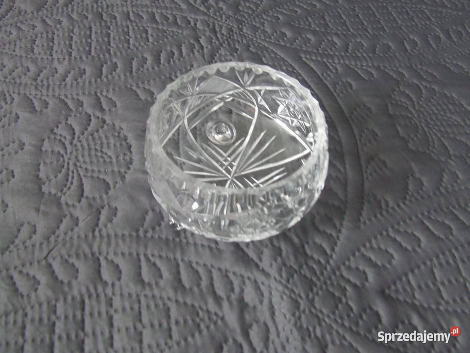 Kryształowa patera z podstawką Misa duża Misa Oborniki Śląskie