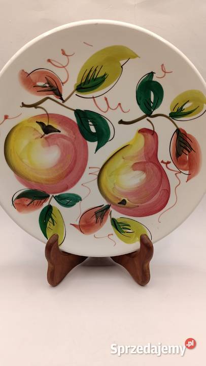 Talerz dekoracyjny Italy Włochy ręcznie malowany Porcelana i szkło Zamość