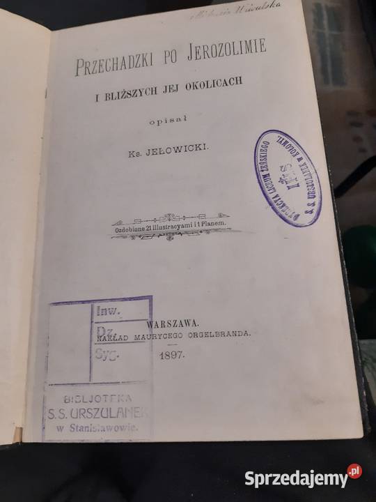stara książka ptPrzechadzki Jerozolimie z 1897r