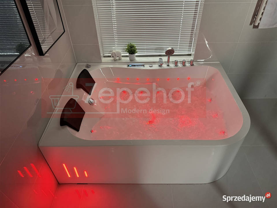 Wanna z hydromasażem LS7001 PRAWA prostokątna Grabówka