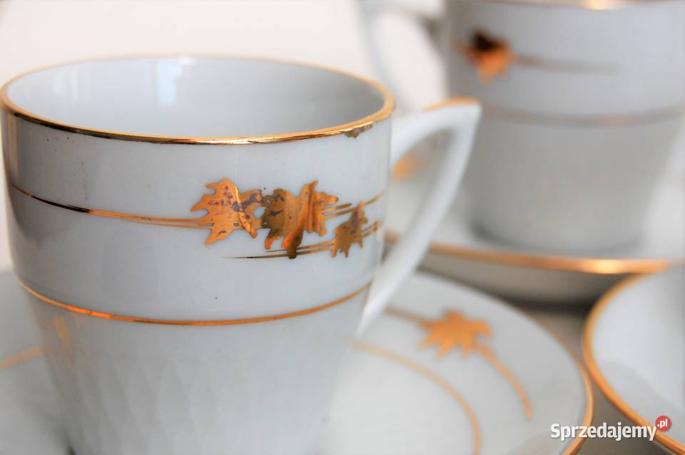 Filiżanki biała porcelana chińska złocona Lublin sprzedam